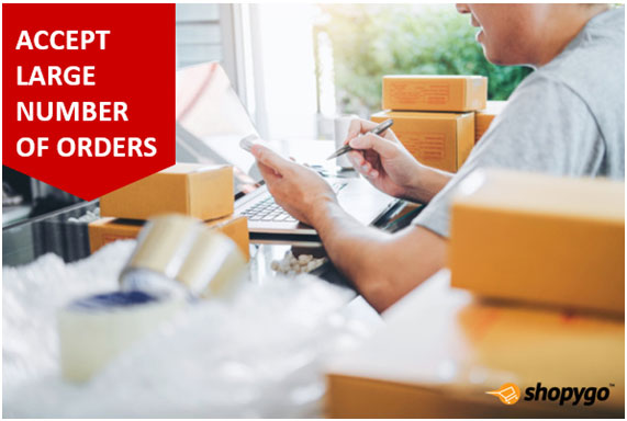 Ecommerce platform- easy acceptance of high amount of orders with no waiting time