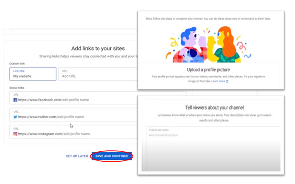 Setting up youtube channel for online business