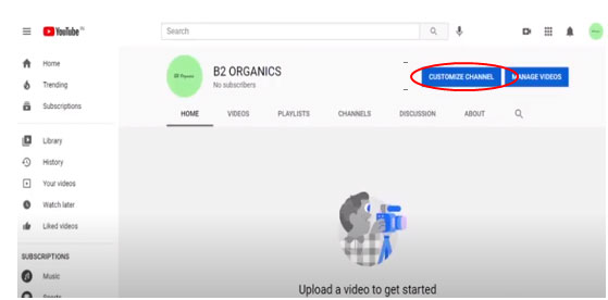 Editing online store youtube channel with shopygo