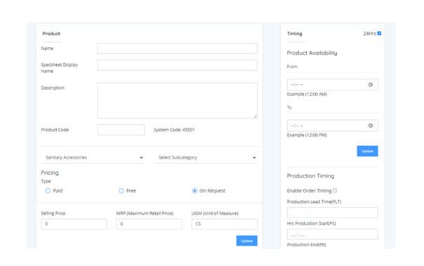 How to add and edit product