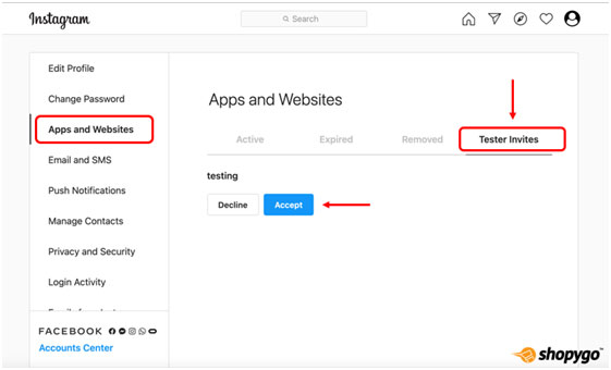 Update your stock status through dashboard with Shopygo